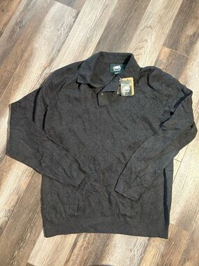 NWT Roots long-sleeve sweater polo shirt Men’s M